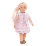 Lori Fleur Mini Poupée Mode 6 Pouces-Tenue élégante-Veste, Robe et Chaussures-Jouets pour Enfants-Perla-3 Ans +, LO31226Z, Rose, Petit