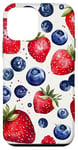 Coque pour iPhone 12 mini Coque Téléphone Motif Fruits – Fraises & Myrtilles