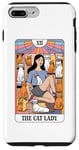 Coque pour iPhone 7 Plus/8 Plus The Cat Lady Carte de tarot rétro Motif chat