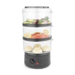 Salter Kuro 3-Tier Food Steamer 7.5 L, Electric Vegetable Steamer, 60 Min Timer