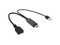 Value 12.99.3146, 0,3 M, Hdmi Typ A (Standard), Displayport, Hankoppling, Honkoppling, Rak