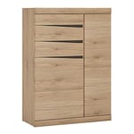 Furniture To Go | Kensington, Wood, Medium Oak, Low Wide 2 Door 3 Drawer Cabinet