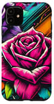 iPhone 11 Floral Rose Botanical Art, Vibrant Street Style, Love Roses Case