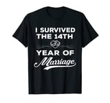 14th Year of Marriage Wedding Anniversary Gift For Men Women T-Shirt