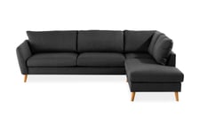 Trend Soffa 3-seter med Sjeselong Høyre - Svart Sofa sjeselong Grå,Svart Andrarum