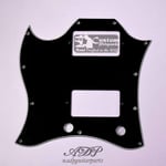 WD Custom Pickguard For Gibson 63-70 Full Face SG, Black 3ply