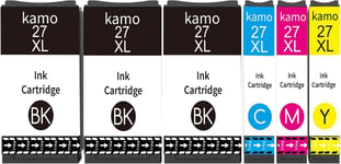 Cartouches Jet D'Encre 27Xl (3X Noir, 1 Cyan, 1 Magenta, 1 Jaune)