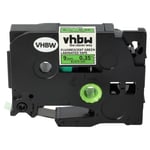 vhbw 1x Ruban compatible avec Brother PT 1800E, 1290VP, 1830VP, 1290DT, 1800, 1750, 1290 imprimante d'étiquettes 9mm Noir sur Vert fluo