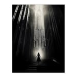 Artery8 Empire State Building Film Noir Metropolis Artwork Black And White Extra Large XL Wall Art Poster Print