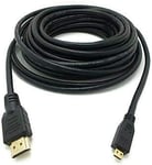 5 Metre High Speed HDMI to Micro HDMI Cable V1.4a Compatible Full Ultra 4K HD Resolution Supports 3D Ethernet ideal for Action Cameras Tablets Smartphones Camcorders Cameras etc