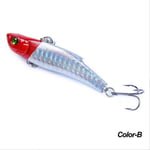 7cm / 18g Leurre de pêche Dur Vib Bait Yeux 3D avec Plomb à l'intérieur de la plongée Pivotant Jig Wing Wobbler Crankbait 7cm B