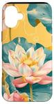 Coque pour iPhone 16 Plus Jaune Pop Art Imprimé Animal Fleur Lotus Éléments Célestes