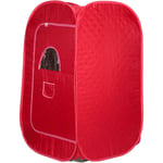 Sauna à Vapeur, Portable Home Sauna Infrarouge Spa Tente 8080135cm avec petite chaise pliante，2L steamer-rouge