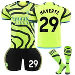 23-24 Arsenal borta barn fotbollströja kit nr 29 HAVERTZ No. 29 HAVERTZ 8-9 Years