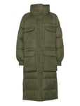 W. Balloon Sleeve Puffer Coat Khaki Svea