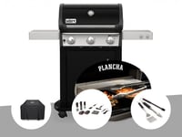 Barbecue à gaz Weber Spirit E-315 mix gril et plancha + Housse + Kit de nettoyage + Kit 3 ustensiles