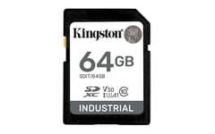 KINGSTON 64GB SDXC INDUSTRIAL -40C TO 85C C10 UHS-I U3 V30 A1 PSLC (SDIT/64GB)