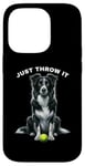 Coque pour iPhone 14 Pro Just Throw It Working Border Collie Herding Ball pour chien