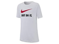 Nike Children's Sportswear JDI T Shirt, White/(University Red), L