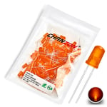 Kit de diodes LED diffusées",blanc,rouge,vert,bleu,jaune,orange,2V,3V,ampoule émettant de la lumière,WieshammSet,Ardu37,circuit PCB,bricolage,"5mm - Type 100pcs Orange