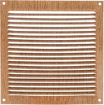 Amig - Grille de ventilation carrée en Aluminium | Grilles d'aération pour sortie d'air | Idéal pour plafond de cuisine et de salle de bain | Dimensions : 170 x 170 mm | Couleur: Bois