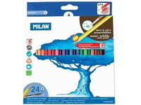 Triangular Watercolor Pencils 24 Colors Milan