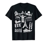 Travel Around The World Famous Architecture Buildings Gift T-Shirt