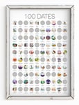 TBD 100 Dates Scratch Off Poster - Date Night Bucketlist, Anniversary for Couples, Date Night Ideas, Birthday for Women