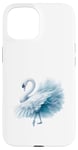 Coque pour iPhone 15 Ballerine cygne bleue Fluffy Swan Dance Lyrical Ballet Musical