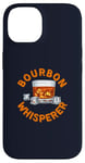 Coque pour iPhone 14 Costume humoristique Bourbon Whisperer pour amateurs de whisky