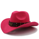 Naiset Miehet Musta Villa Chapeu Western Cowboy Hattu Gentleman Jazz Sombrero Hombre Lippalakki Isä Cowgirl Hatut Koko 56 58cm