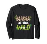 Mom of the Wild One Jungle Birthday Zoo Safari Wild Birds Long Sleeve T-Shirt