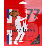 Rotosound Jazz Bass Jeu de cordes pour basse Monel Filet plat Tirant medium (40 50 75 90)