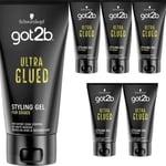 Schwarzkopf Got2b Edge Styling Gel Ultra Glued Black 150ml x 6