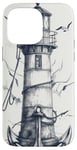 Coque pour iPhone 14 Pro Max Phare nautique vintage océan maritime