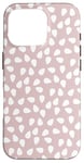 Coque pour iPhone 16 Pro Pink White Teardrop Leaf-like Petal Seedpod Nature Pattern