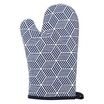 Premier Housewares 5100236 Oven Glove, Cotton, White/Blue, Single