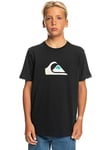 Quiksilver Garçon Comp Logo T shirt, Noir, 8 ans EU