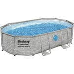 Piscine hors sol BESTWAY - Power Steel™- 488 x 305 x 107 cm - Ovale - Filtre à sable et accessoires