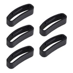 UKCOCO 5pcs Rubber Leather Watch Band Strap Loops Silicone Replacement Watch Bands Keeper Holder Retainer Compatible for SUUNTO CORE Black