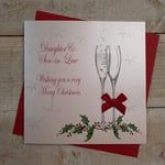 X61 Daughter and Son In-Law Handmade Christmas Card, White