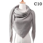 (UC-10)2024 Muoti talvihuivi naisille Ruudullinen neulottu kolmiohuivit Cashmere Pashmina Lady Lämmin Peitto Huivit Kiedo kaulahuivit