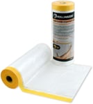 Masking Film Pre-Taped Dust Sheets 1500mm×30m, Washi Tape for Walls & Floors