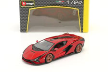 LAMBORGHINI Sian FKP 37 metallic-red 2020 1/24 Bburago 18-21099MET.-RED **