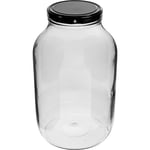 Bac en verre verre Twist-Off 4L avec bouchon à vis noir pour concombres à sel...