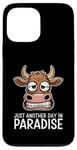 Coque pour iPhone 13 Pro Max Just Another Day In Paradise Cow Humour Sarcasme Femmes Hommes