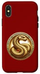 Coque pour iPhone X/XS Année du serpent en or