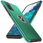 Anqrp Hidden Séries Coque Galaxy S20 FE 4G/5G, Militaire Antichoc Pivoter la béquille Magnétique Intégrée Protection Multicouche Robuste Coque pour Samsung Galaxy S20 FE 6,5 Pouces, Vert Foncé