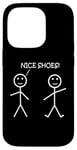 Coque pour iPhone 14 Pro Nice Shoes Sarcasme Funny Stickman Stick Figure Sarcastique Pun