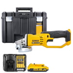 DeWalt DCG412 18V XR 125mm Cordless Angle Grinder With 1 x 2.0Ah Battery, Cha...